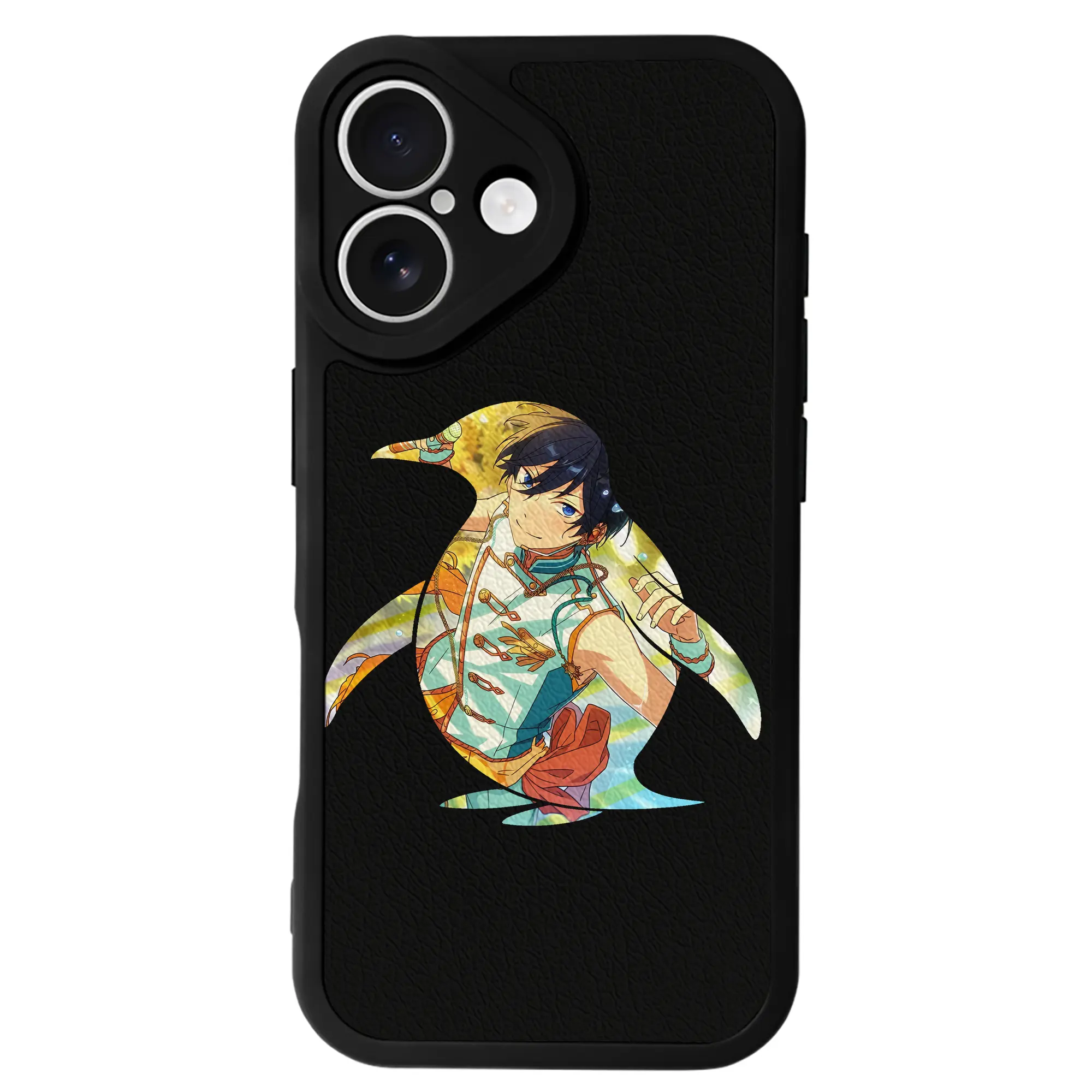 あんさん ぶる グッズ Trickstar 氷鷹北斗 - IPhone 16シリーズ対応 ・ シリコンスマホケース ・ レザー調 ・ 高精度フィット ・ 耐衝撃 ・ ワイヤレス充電対応 ・ 精密カット